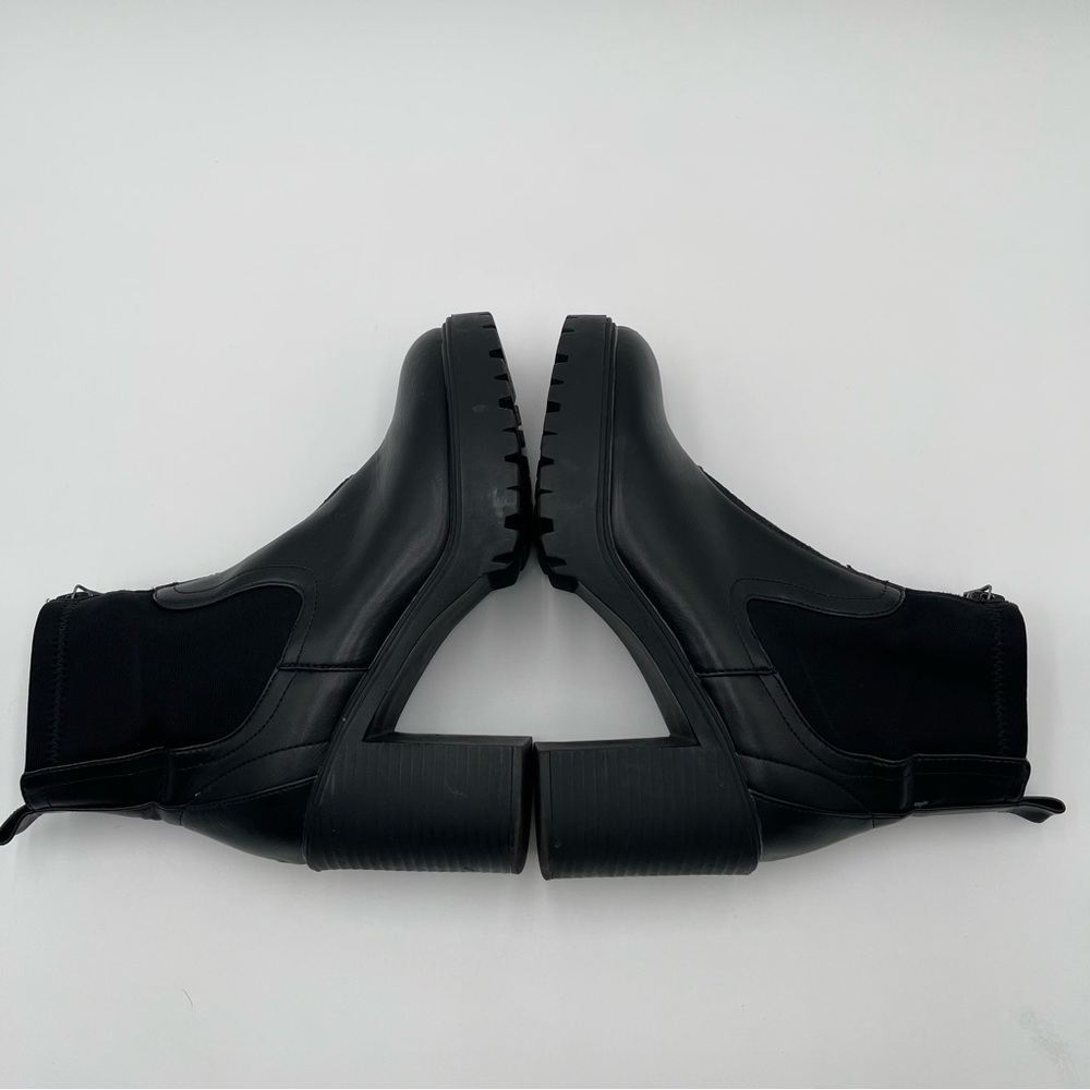 MADDEN GIRL Truffle Lug Chelsea Black Ankle Boots Women’s Sz 7 Chunky Y2K - Picture 8 of 14